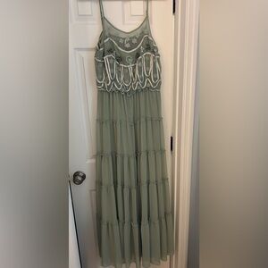 Free People Silver Sage Maxi Dress. Size L with tags